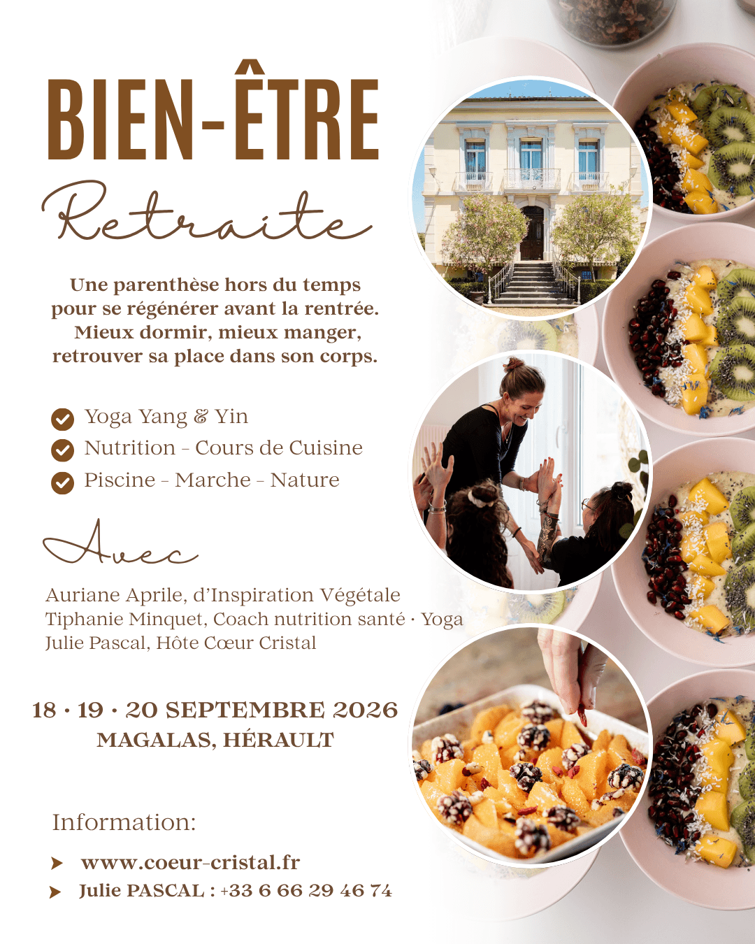 Retraite Bien-Être, Yoga, Nutrition